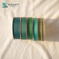 Premium grosgrain ribbon dark green series