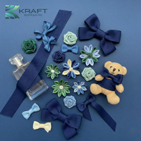 Premium grosgrain ribbon dark blue series