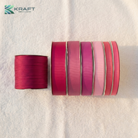 Premium grosgrain ribbon dark pink series