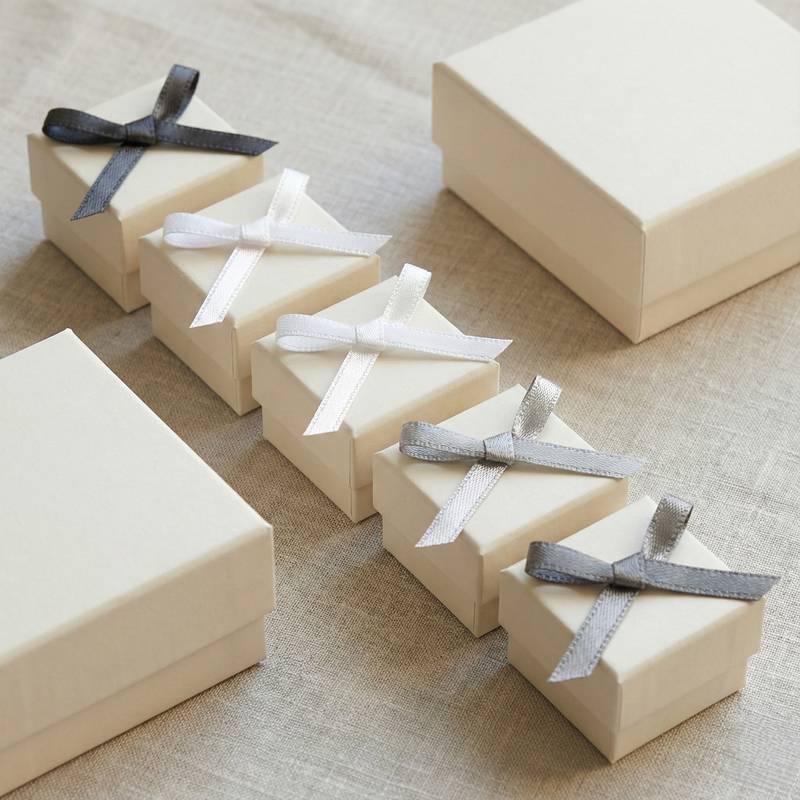 Double Side satin Bow Gray White and Black Series (25 PCS)