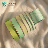 Premium grosgrain ribbon light green series