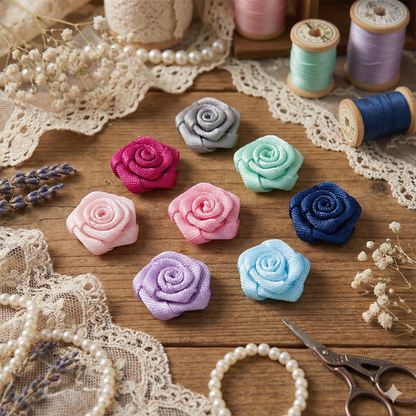 Rose Bow With Single Face Satin(20PCS)