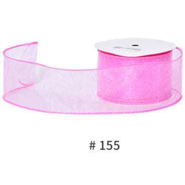 Organza Wired Ribbon 10 Yards Ribbon (2.5inch-63mm)