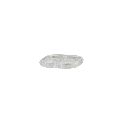 Polyester four-hole button 11mm (Transparent, Black)