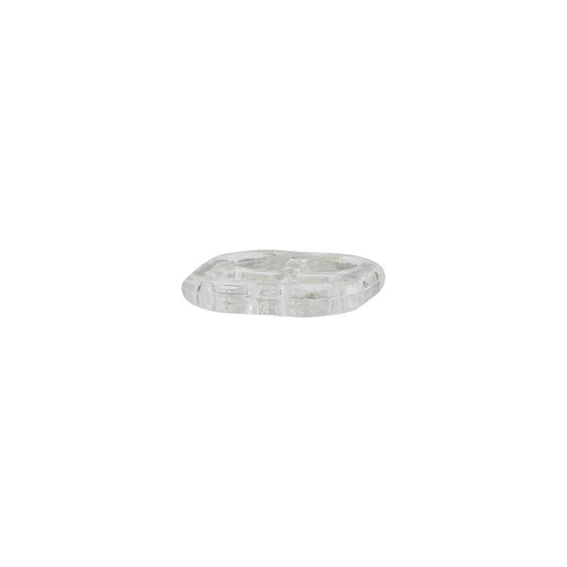 Polyester four-hole button 11mm (Transparent, Black)