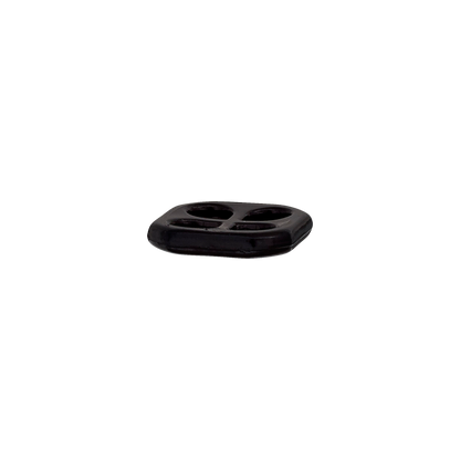 Polyester four-hole button 11mm (Transparent, Black)
