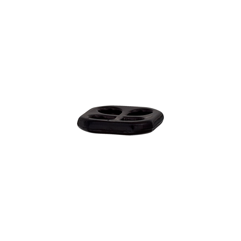 Polyester four-hole button 11mm (Transparent, Black)