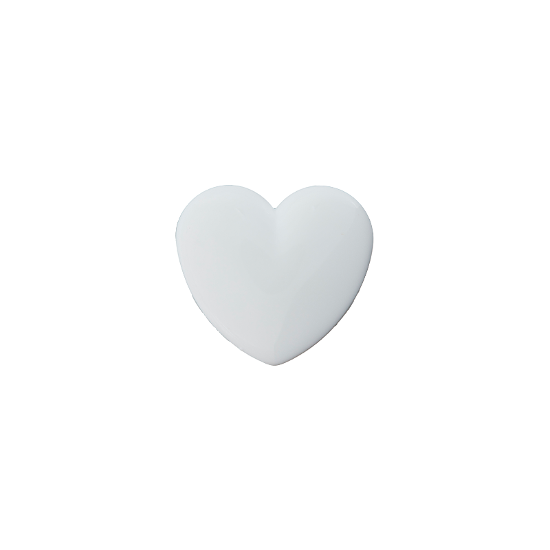 Polyester button Heart shank 12mm