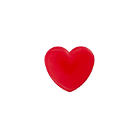Polyester button Heart shank 12mm