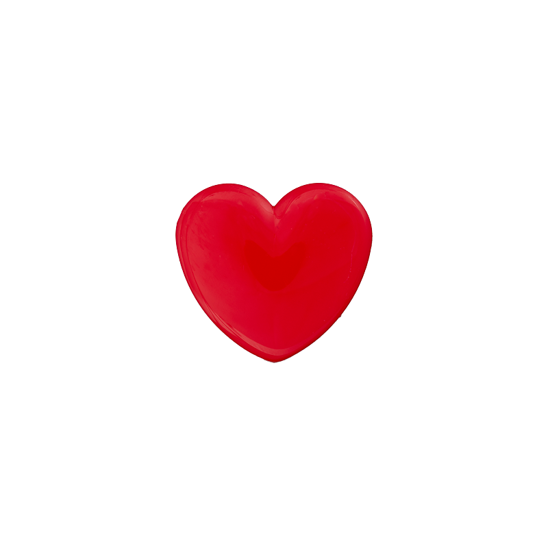 Polyester button Heart shank 12mm
