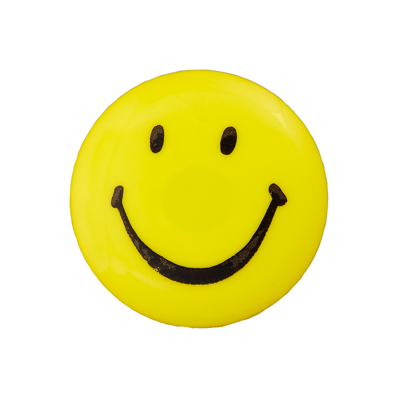 Polyester button shank Smiley 15mm