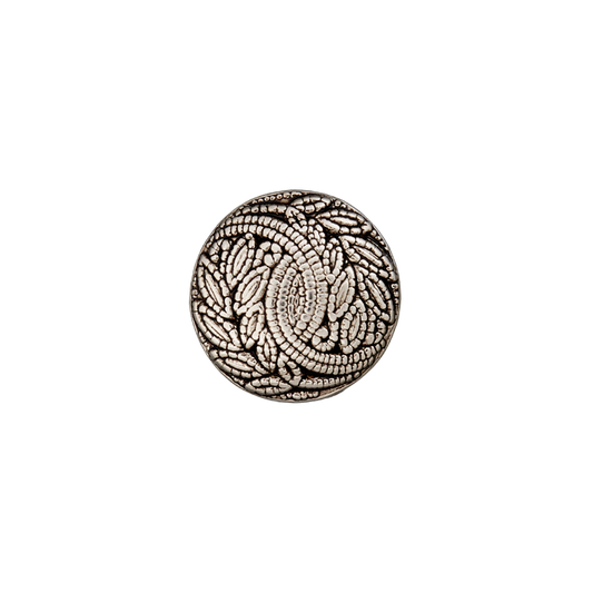 Metal button 18mm silver