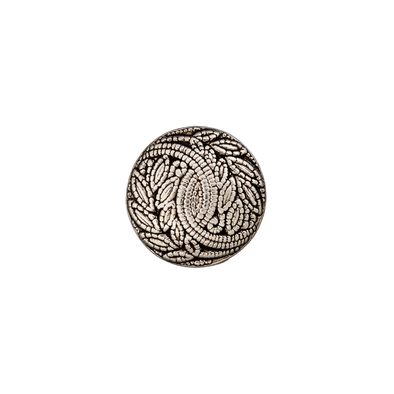 Metal button 18mm silver