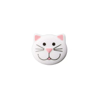 Polyester button Cat, Dog, Tiger 20mm