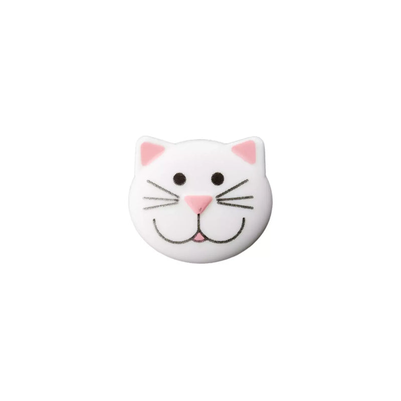 Polyester button Cat, Dog, Tiger 20mm