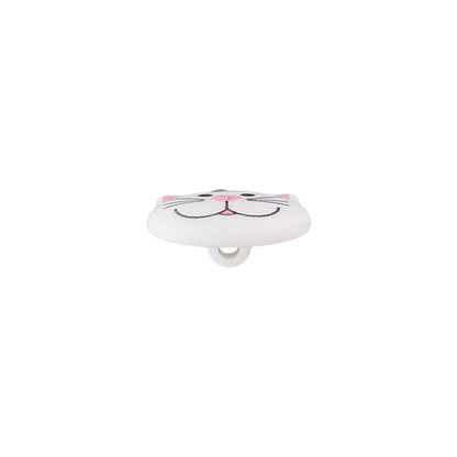 Polyester button Cat, Dog, Tiger 20mm