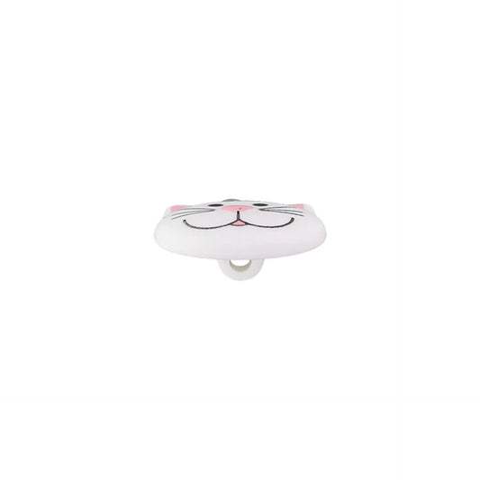 Polyester button Cat, Dog, Tiger 20mm
