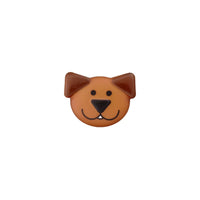 Polyester button Cat, Dog, Tiger 20mm