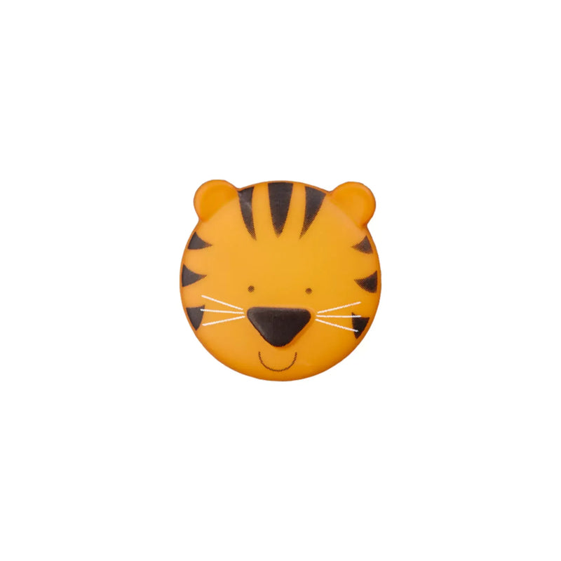 Polyester button Cat, Dog, Tiger 20mm
