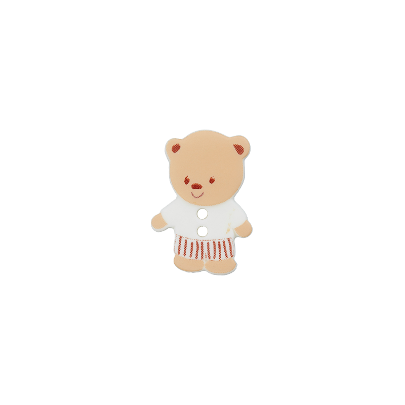 Polyester two-hole button Bear 15mm