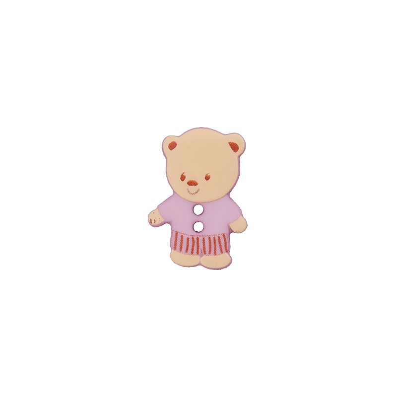 Polyester two-hole button Bear 15mm