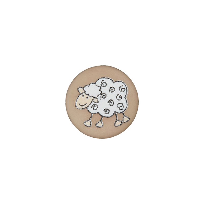 Polyester button Sheep 15mm
