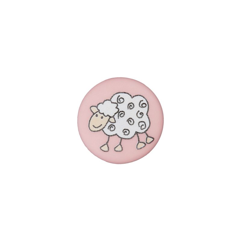 Polyester button Sheep 15mm