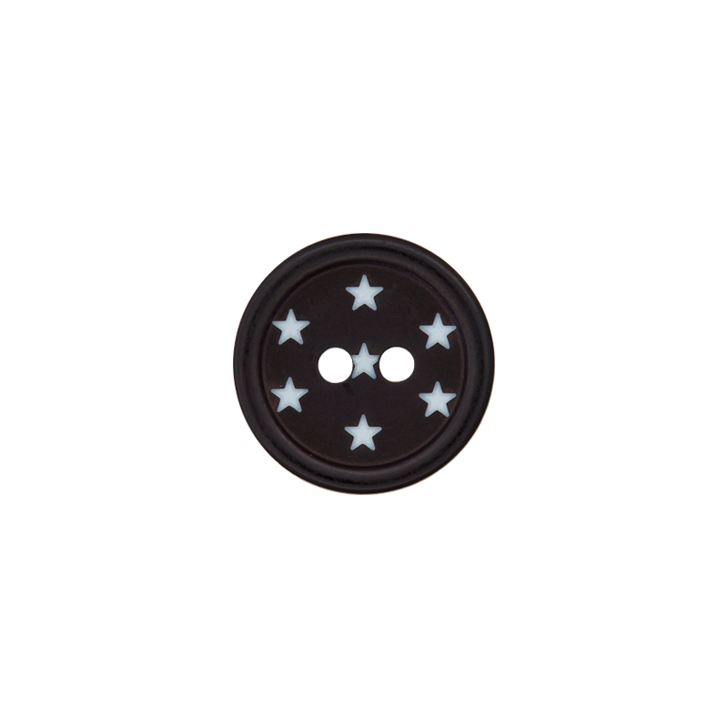 Polyester two-hole button 12mm