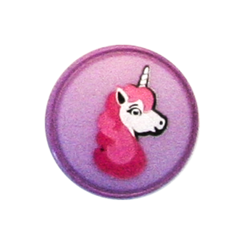 Polyester button Unicorn shank 18mm