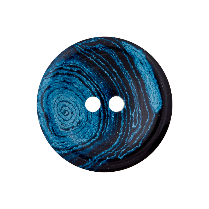 Hemp/polyester button 2-holes, recycled, 15mm
