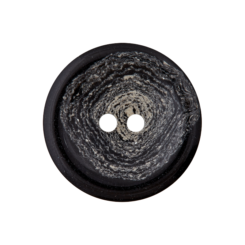 Hemp/polyester button 2-holes, recycled, 15mm