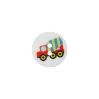 Pol. button Constr. vehicle 15mm multicolor