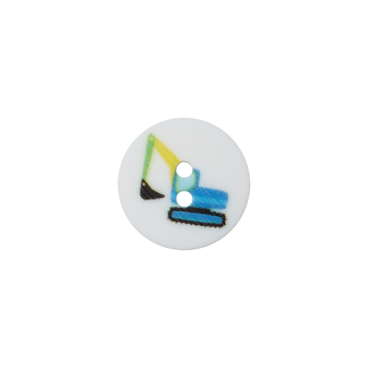 Pol. button Constr. vehicle 15mm multicolor