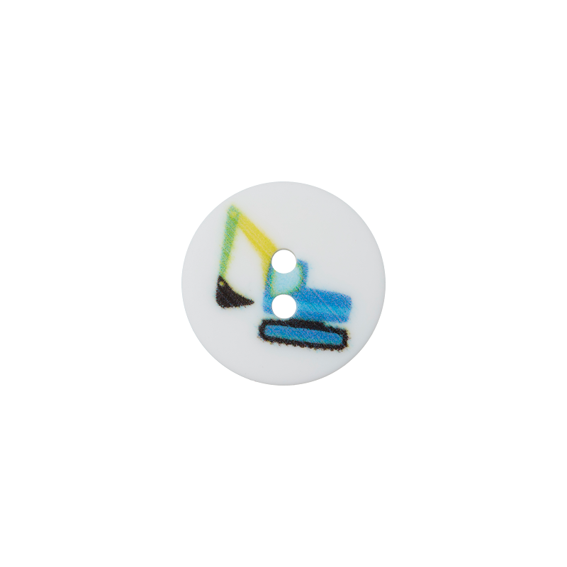 Pol. button Constr. vehicle 15mm multicolor