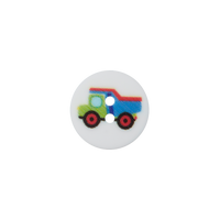 Pol. button Constr. vehicle 15mm multicolor