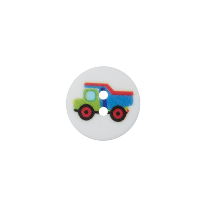 Pol. button Constr. vehicle 15mm multicolor