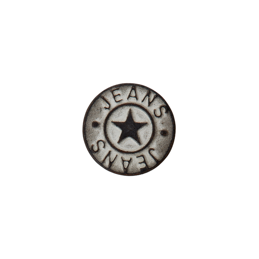 Metal jeans button Star 18mm