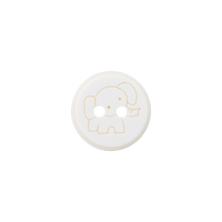 Polyester two-hole button Elephant 12mm