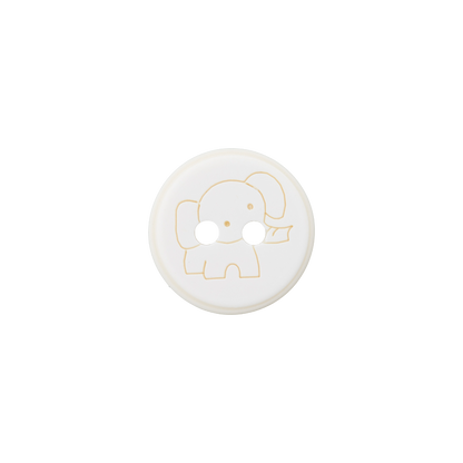 Polyester two-hole button Elephant 12mm