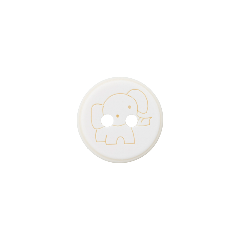 Polyester two-hole button Elephant 12mm