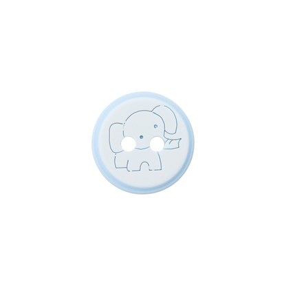 Polyester two-hole button Elephant 12mm