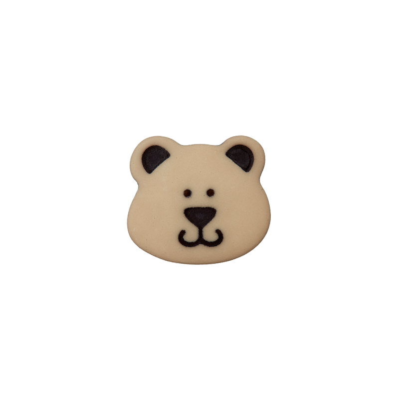 Polyester button shank Bear 15mm