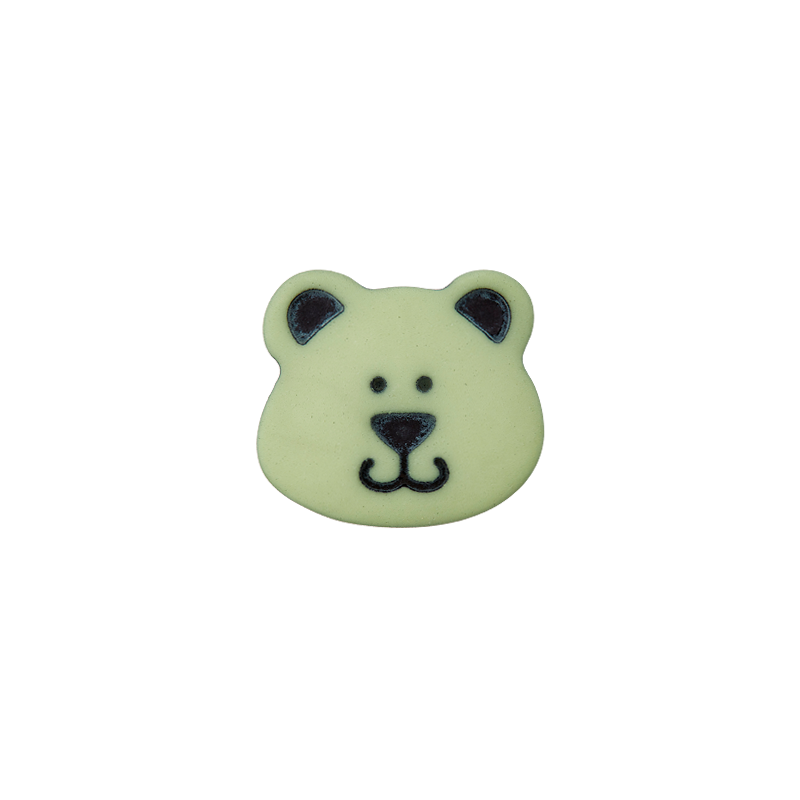 Polyester button shank Bear 15mm