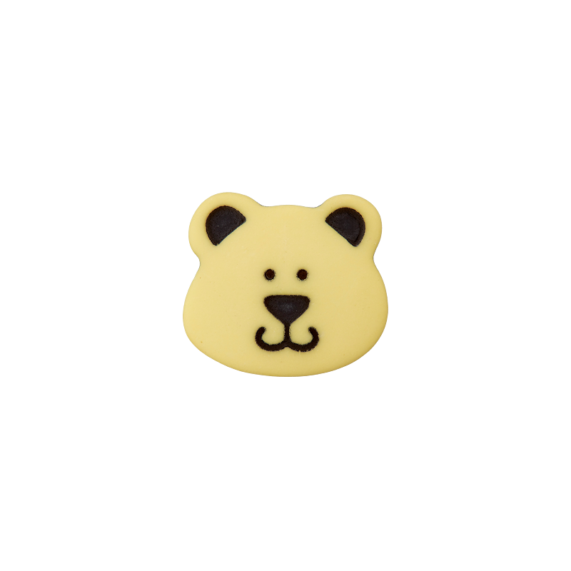 Polyester button shank Bear 15mm