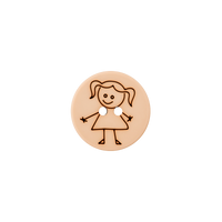 Polyester two-hole button Girl 15mm