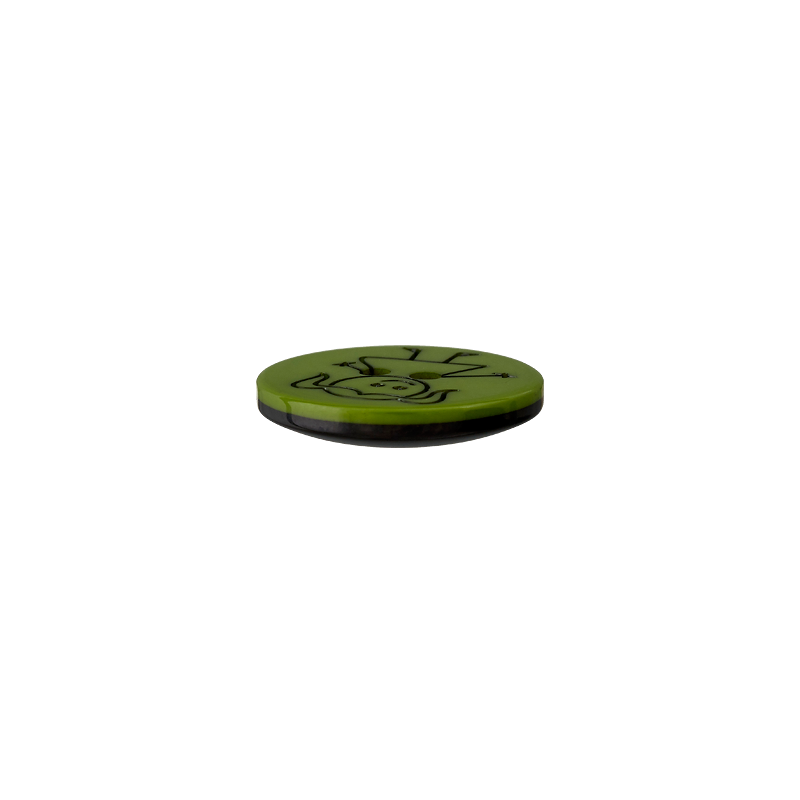 Polyester two-hole button Girl 15mm