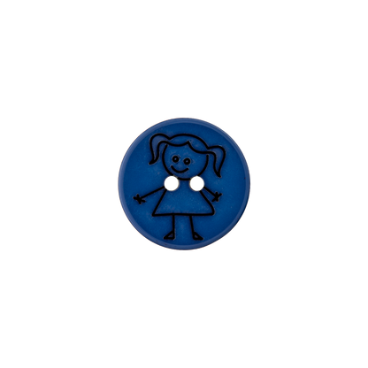 Polyester two-hole button Girl 15mm