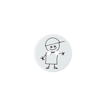 Polyester two-hole button boy 15mm