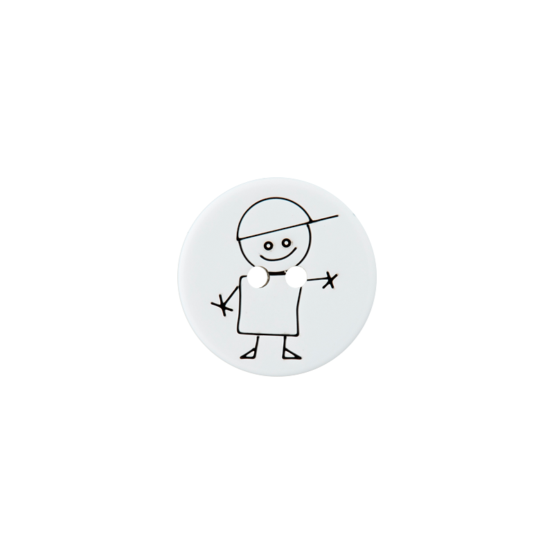 Polyester two-hole button boy 15mm