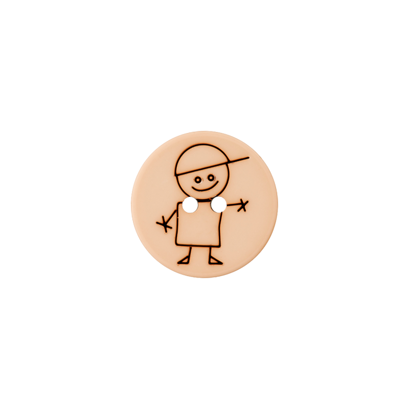 Polyester two-hole button boy 15mm